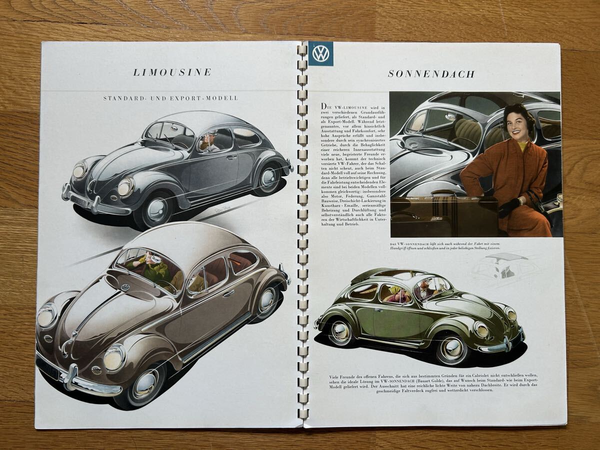 空冷　VW ビートル　オーバル　カタログ　1956年モデル　ドイツ語　本国のカタログ　当時モノ　ユーズド_画像2