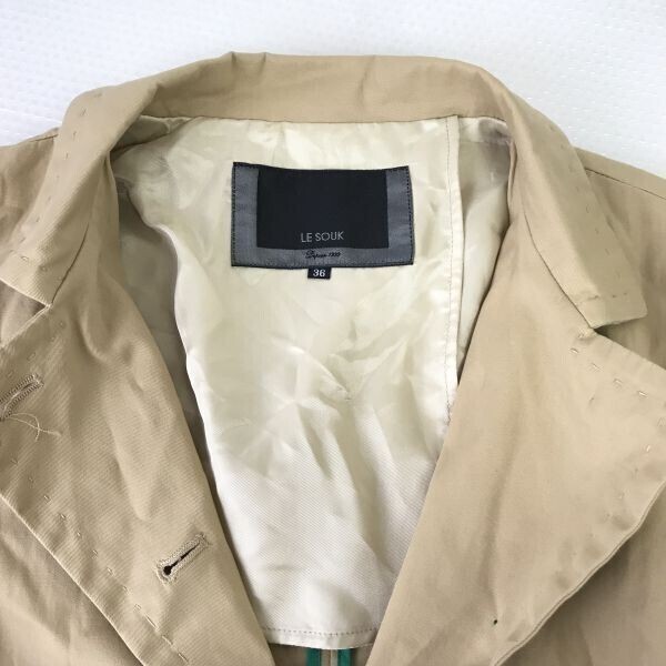 LE SOUK★七分袖/コート【women’s size -36/S/ライトブラウン】Coats/Jackets◆BG989_画像3
