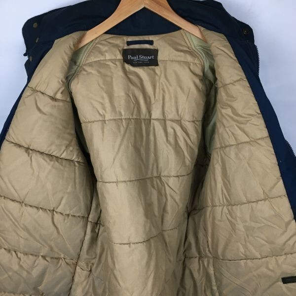 1 иен ~/ перевод специальная цена Paul Stuart/ paul (pole) Stuart защищающий от холода блузон с хлопком жакет пальто мужской L степень темно-синий / темно-синий труба NO.A12-7