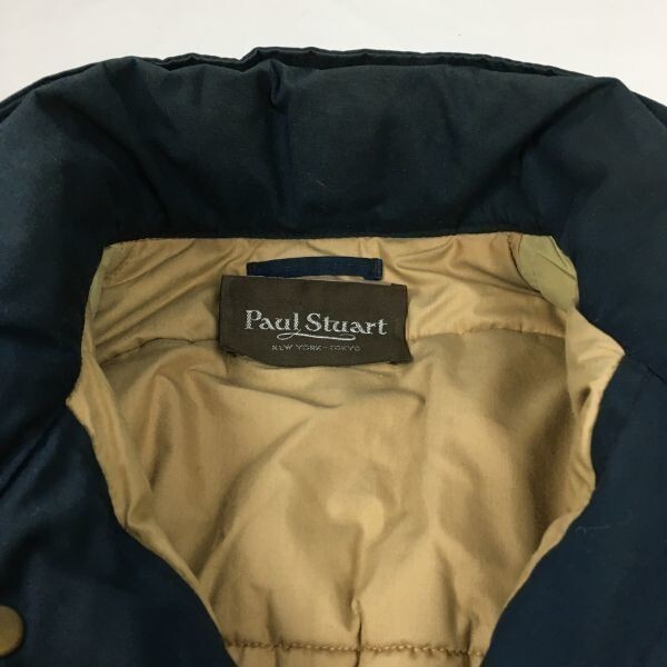 1 иен ~/ перевод специальная цена Paul Stuart/ paul (pole) Stuart защищающий от холода блузон с хлопком жакет пальто мужской L степень темно-синий / темно-синий труба NO.A12-7