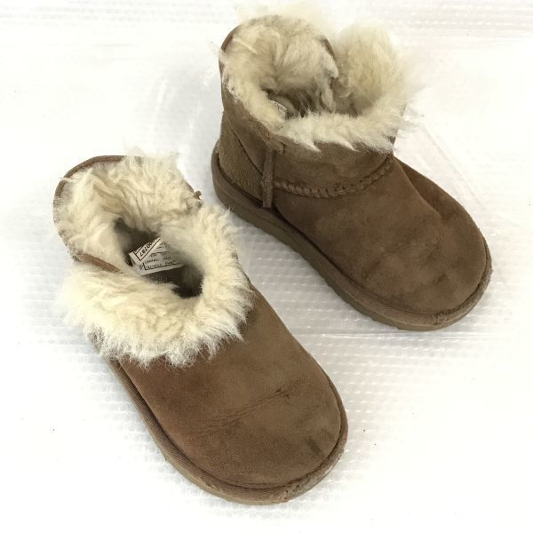  UGG /UGG* Kids / мутон ботинки [7/150/ чай /BROWN]Shoes/boots*Q-386