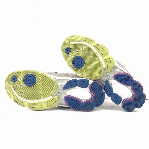 new balance/ New balance *WF887 RA/ тренировочная обувь [ женский 25.0/ серебряный × фиолетовый × оранжевый ] закрытый / non маркировка подошва *H-62