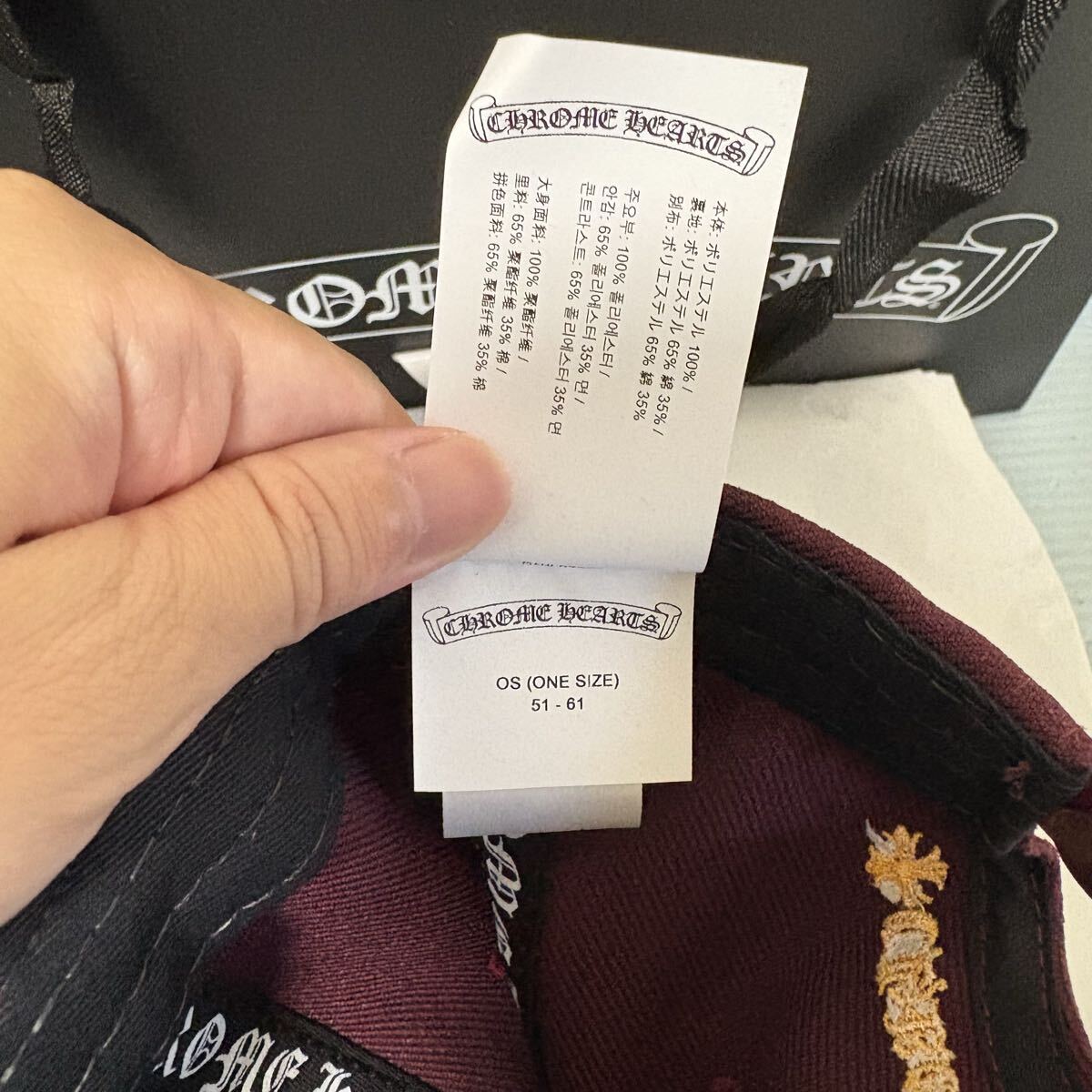 クロムハーツ chrome hearts キャップ 帽子 2025 新作 バーガンディ_画像3
