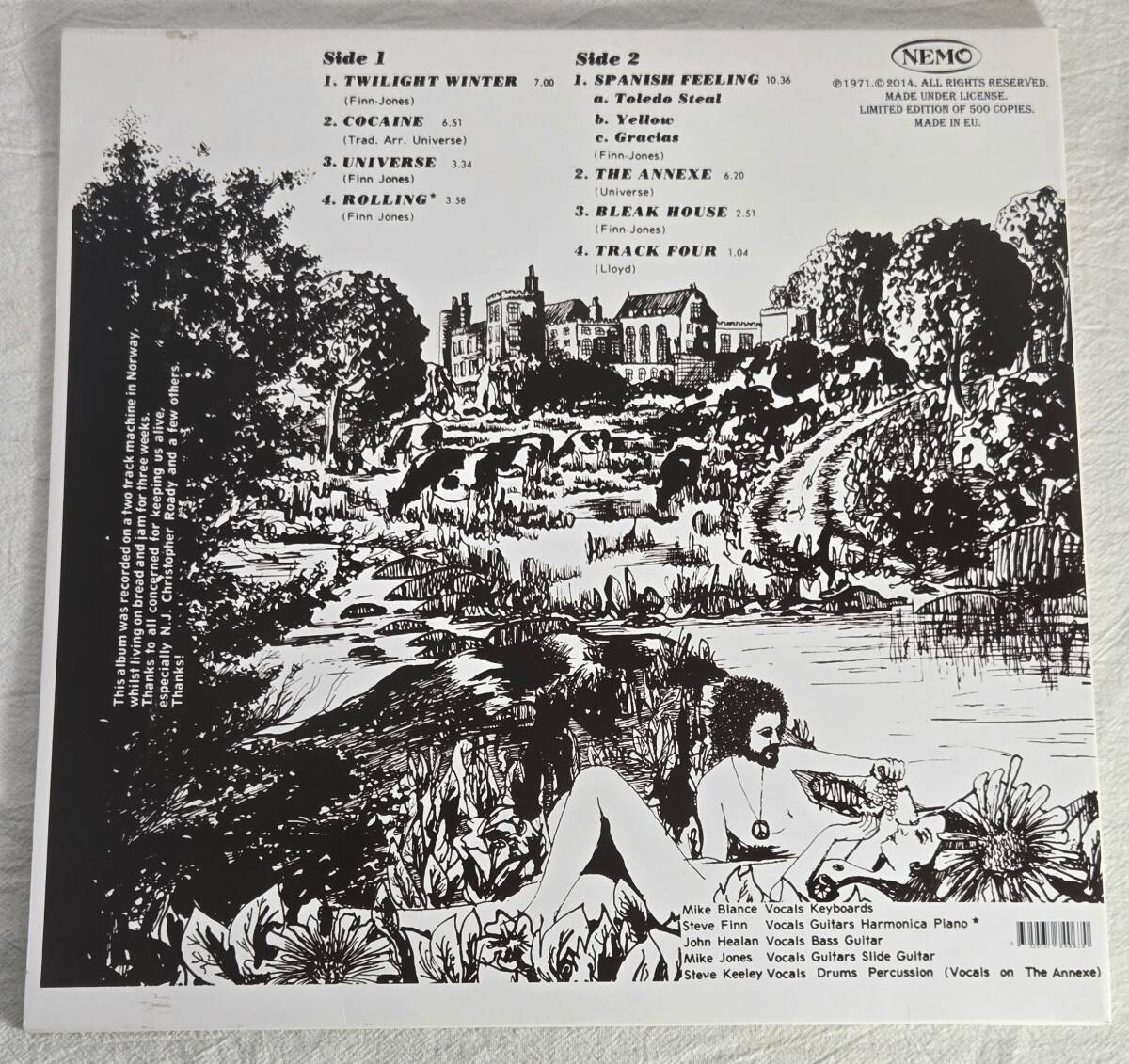 ★超激レア!★ Universe “Universe” ユニバース 1971/2014 Nemo Records UK プログレ ハードロック LP レコード 限定500枚プレス_画像3