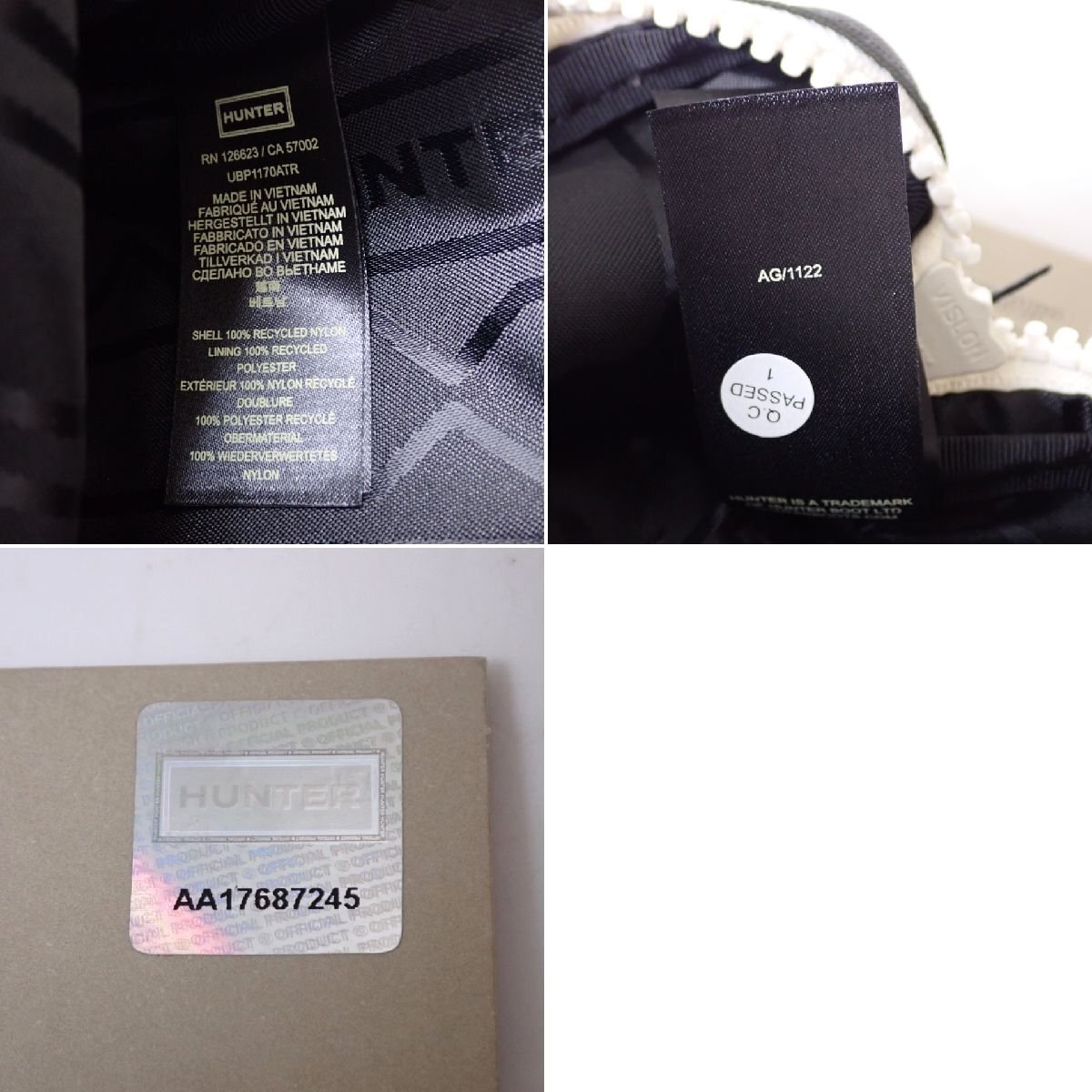 ★未使用 HUNTER/ハンター パッチワーク キーパーフォンポーチ UBP1170ATR/ブラック×グリーン系/ナイロン/ショルダーバッグ&2164800018_画像5