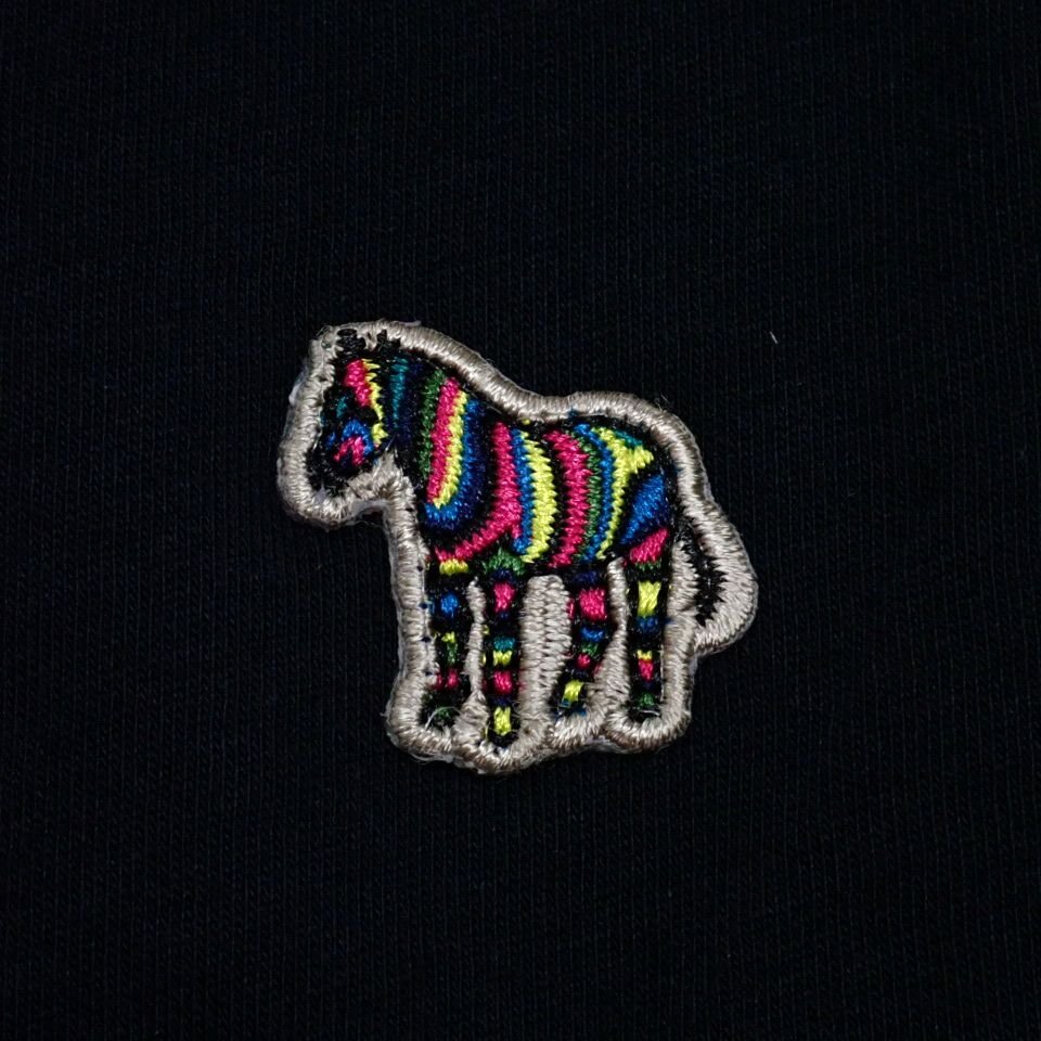 ★PS Paul Smith/ポールスミス Sports Stripe Zebra ワンポイント 半袖Tシャツ メンズL/ダークネイビー/コットン100%&0702400176_画像4