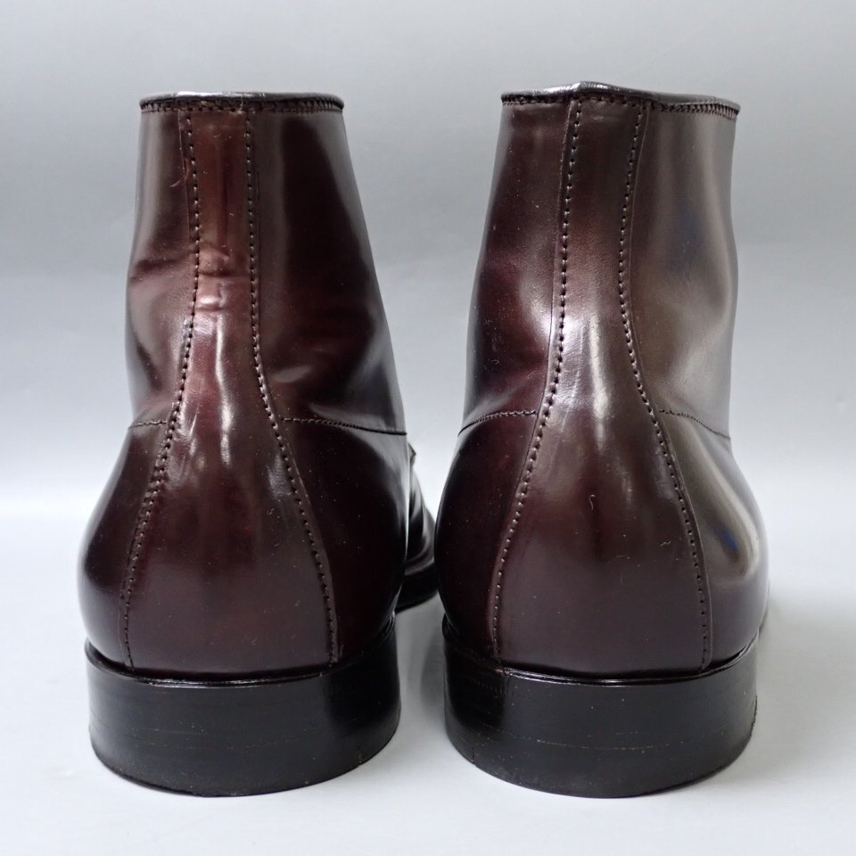★Alden/オールデン 40508 コードバン インディーブーツ 9D/メンズ27.5cm相当/バーガンディ/レザー/レースアップ/外箱付き&1598000270_画像3