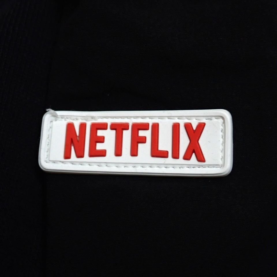 ★NETFLIX/ネットフリックス × BEAMS/ビームス プルオーバーパーカー メンズXL/ブラック/コットン100%&1735200345_画像5