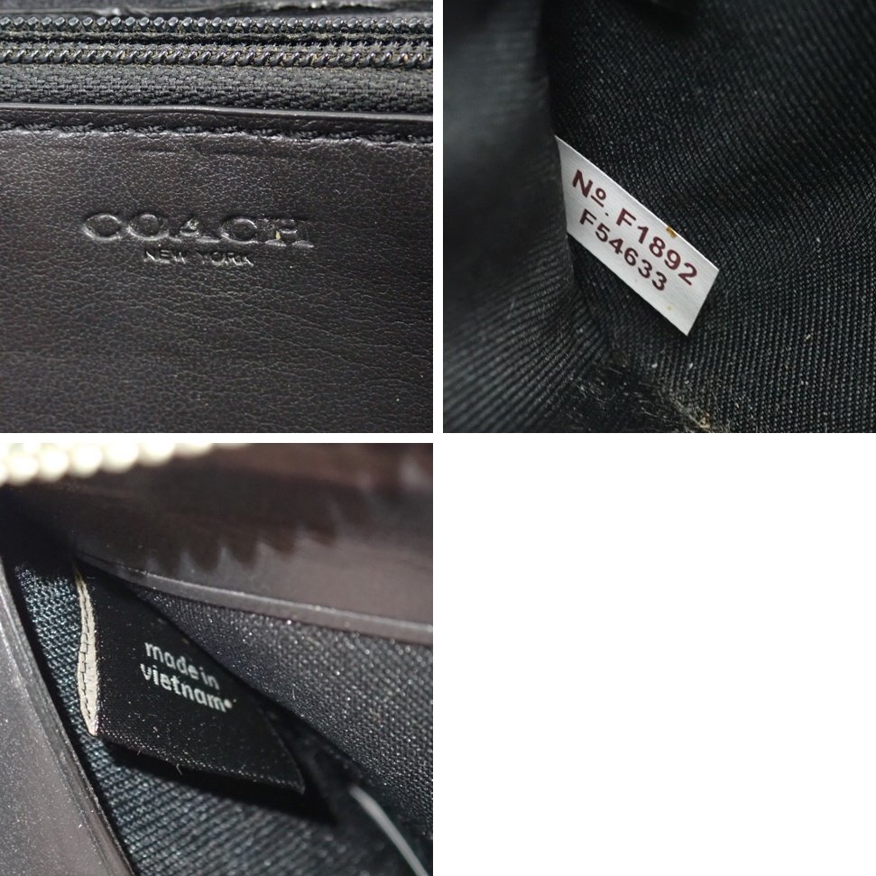 ★COACH/コーチ シグネチャー ラウンドファスナー長財布 F54633/ダークグレー系/小銭入れ有り/ロングウォレット&2175700003_画像6