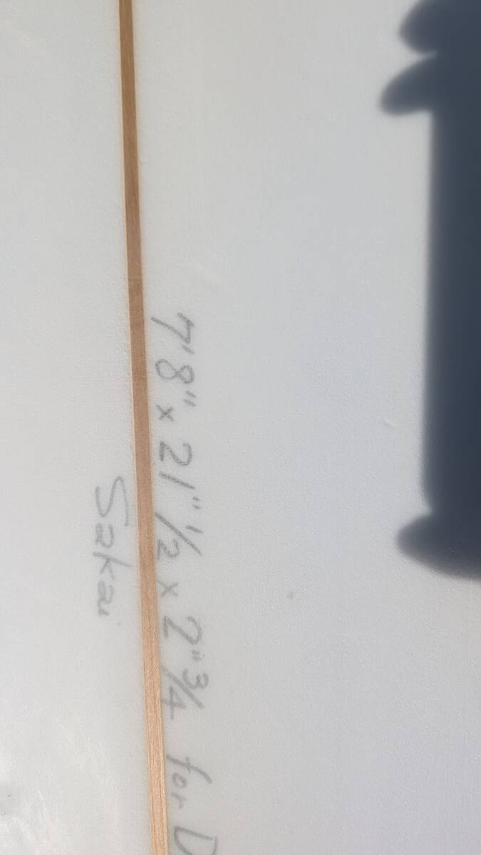中古品 ハンドシェイプサーフボード 7”8×21”1/2×2”3/4_画像8