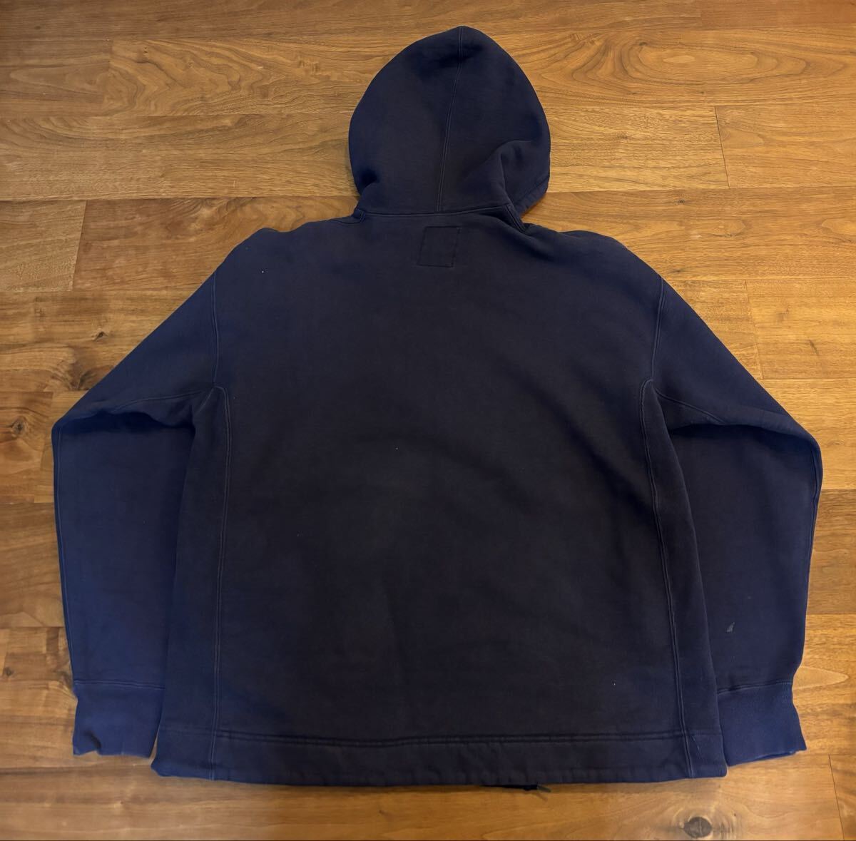 90sラッセル　スナップパーカー　XL USA製　ナス紺_画像6