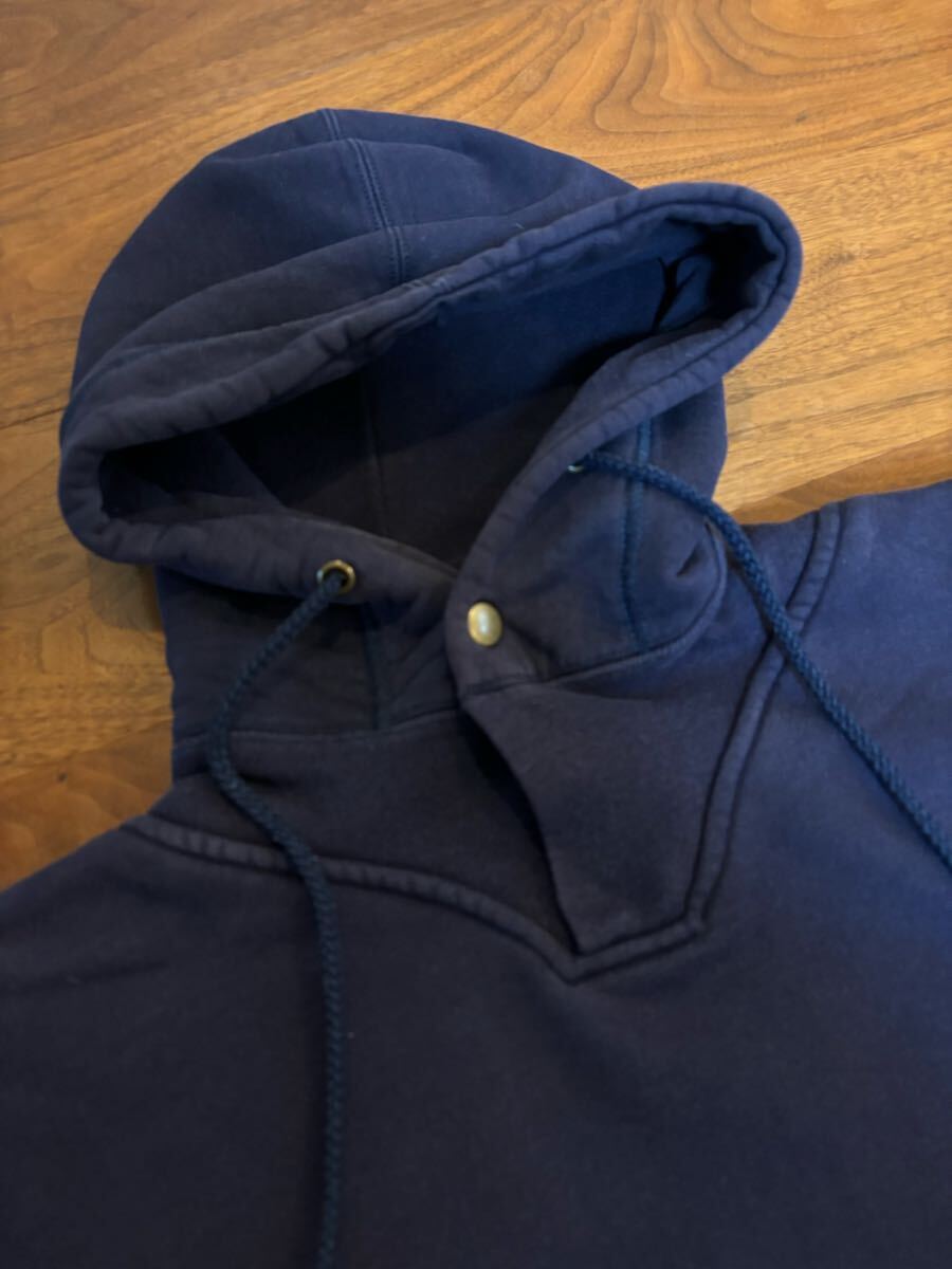 90sラッセル　スナップパーカー　XL USA製　ナス紺_画像2