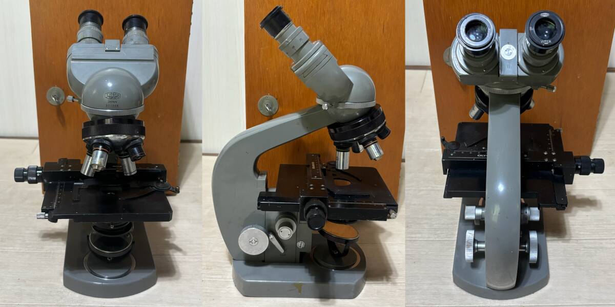 Olympus/オリンパス　研究用生物顕微鏡　model E　EC Bi-1　ケース付き　ビンテージ　_画像2