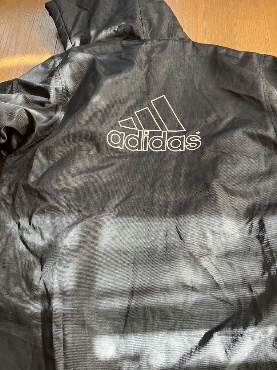 アディダス adidas 黒 ベンチコート M 中古　サッカー_画像6