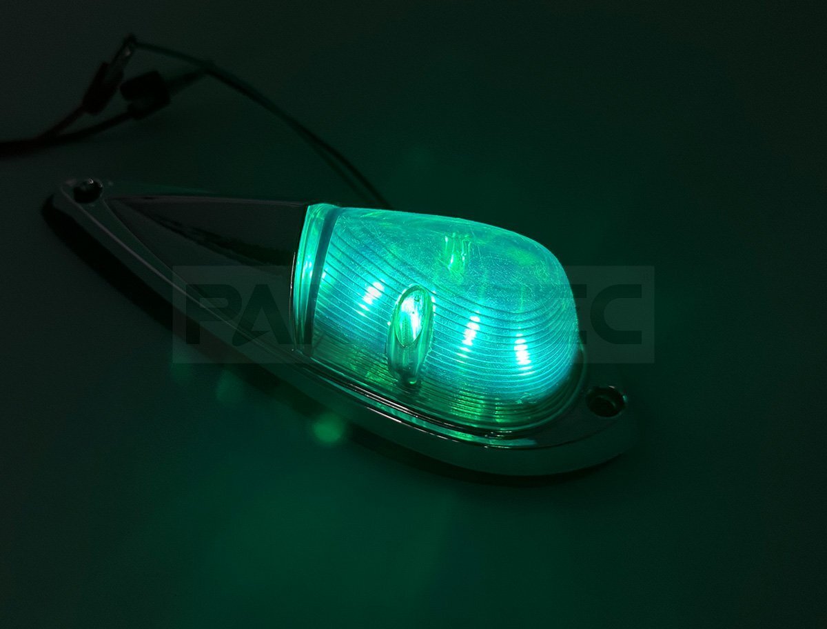 LED ナマズマーカー 20cm 2個セット グリーン 緑 12V 24V ナマズ ランプ ルーフ 屋根 デコトラ カスタム 電飾 新品 /156-45x2_画像8