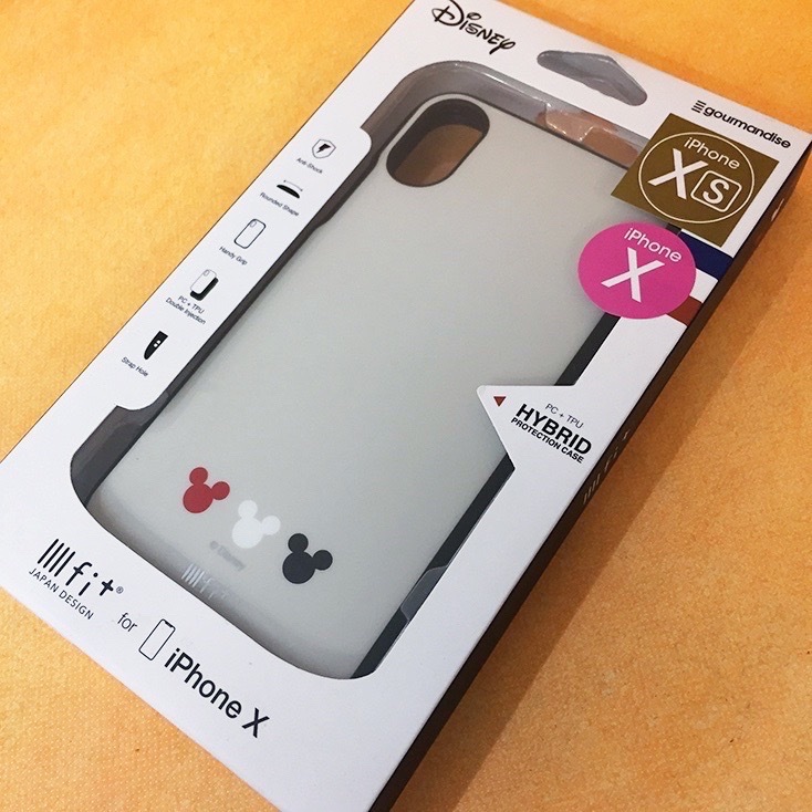 ★外箱痛みアリ★訳あり価格★ DN485GY iPhone XS／iPhone X 共通 ディズニー グレー イーフィット スマホケース_画像1