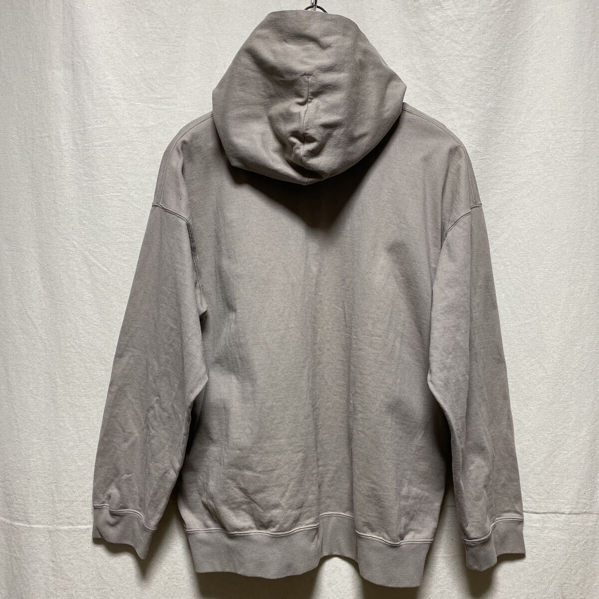 MUJI LABO ヘビーウェイト プルパーカー ライトグレー 無地 コットン ムジラボ 無印良品 長袖Tシャツ ポケットTシャツ_画像3