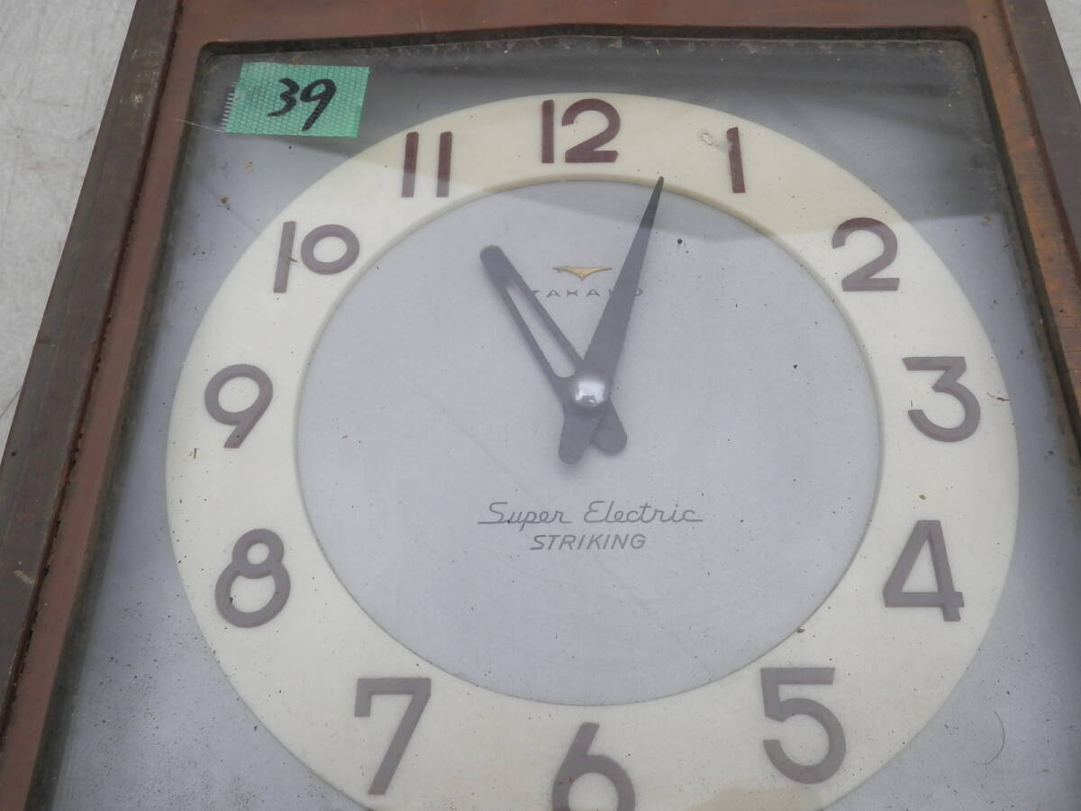 TAKANO 高野精密工業 振り子時計 ボンボン時計 柱時計 掛時計 掛け時計 昭和中期 (39)*0925_画像2