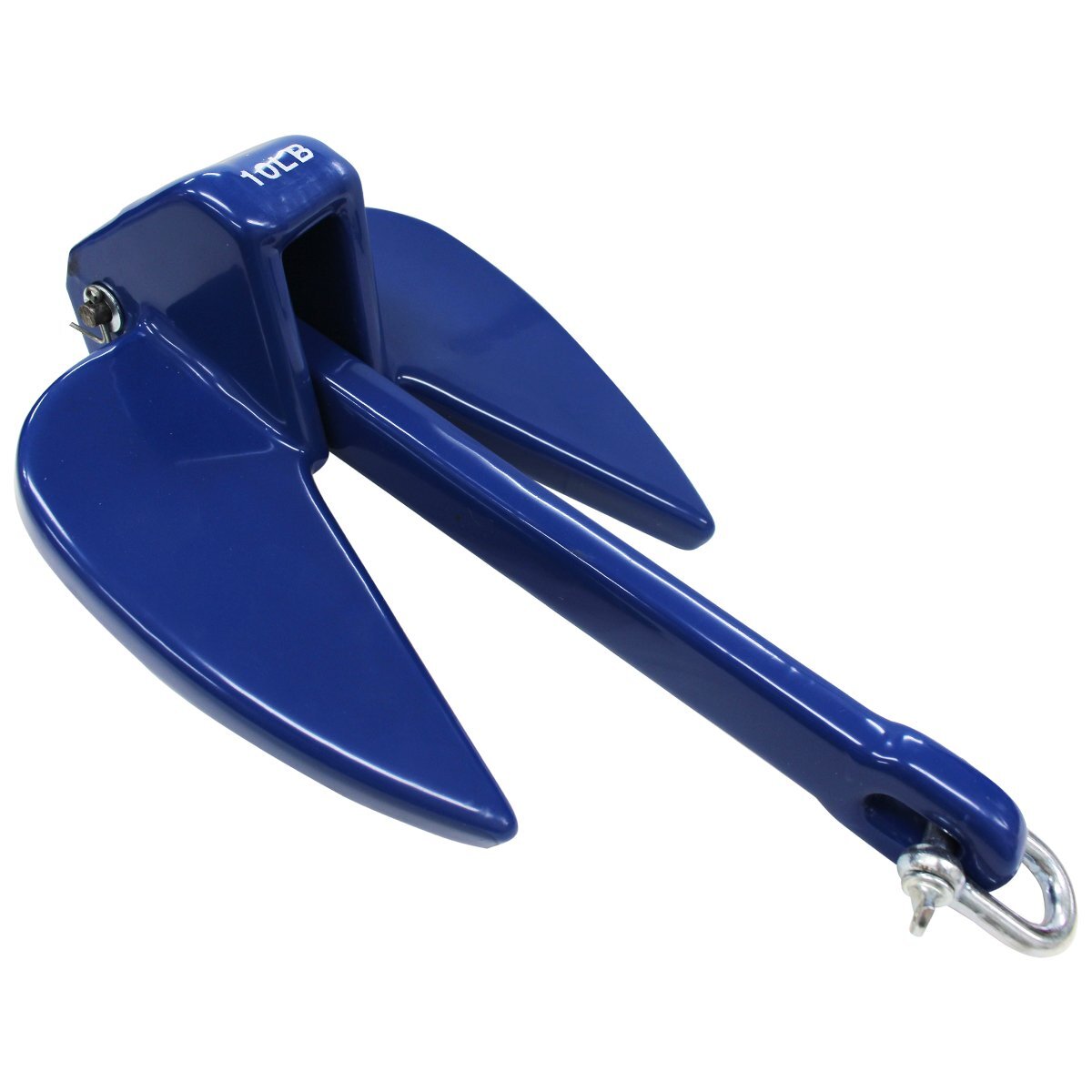 【送料無料】10LB 4.5kg 4.5キロ アンカー 錆に強い PVCコート ジェットスキー ゴムボート 船 青 ブルー アンカー 錘 碇 爪型