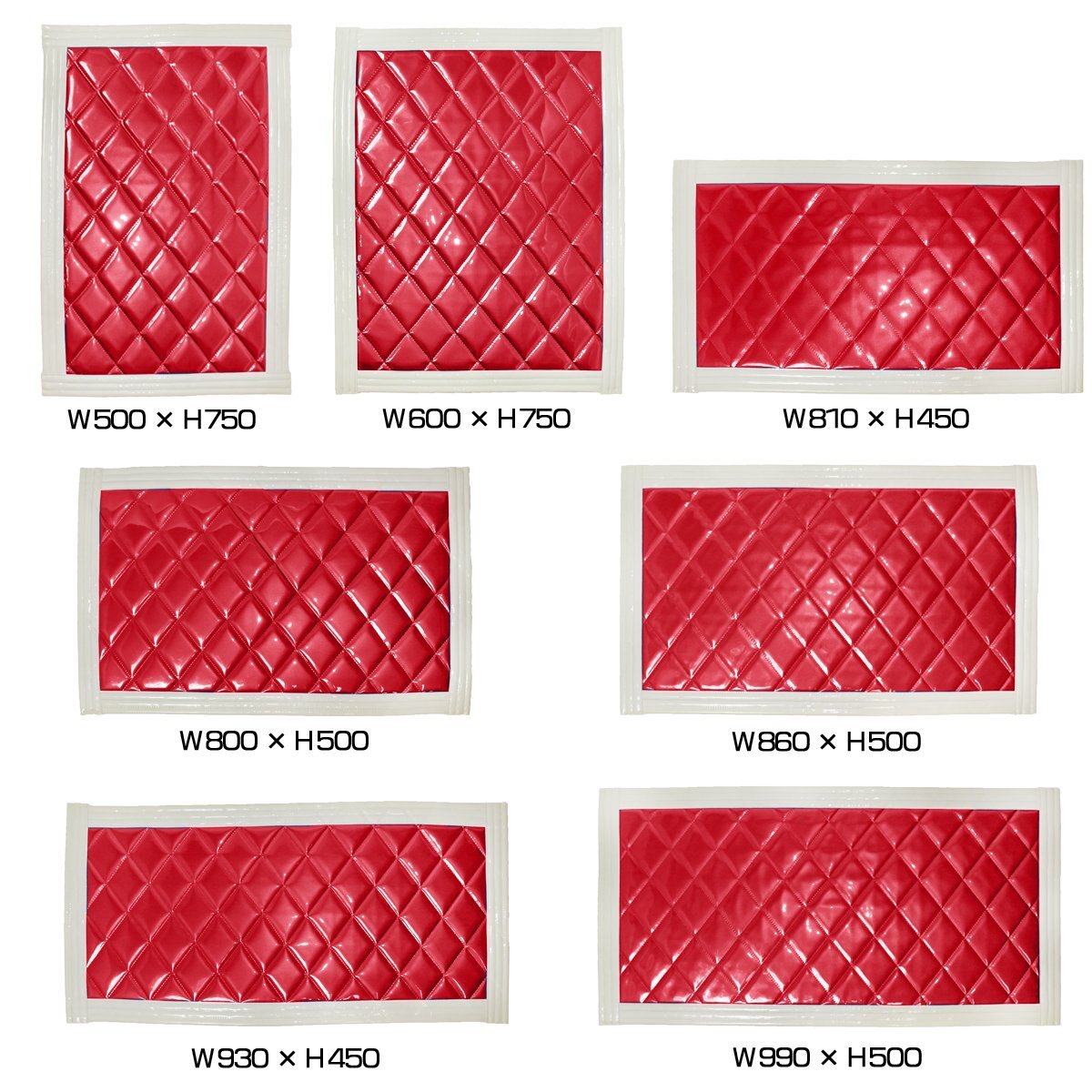 【送料無料】『2枚』 トラック 泥除け マット マッドフラップ 500mm×600mm 50cm×60cm ホワイト×レッ??