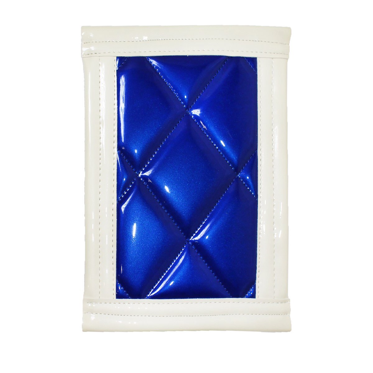 【送料無料】トラック 泥除け マット マッドフラップ 180mm×270mm 18cm×27cm ホワイト×ブルー