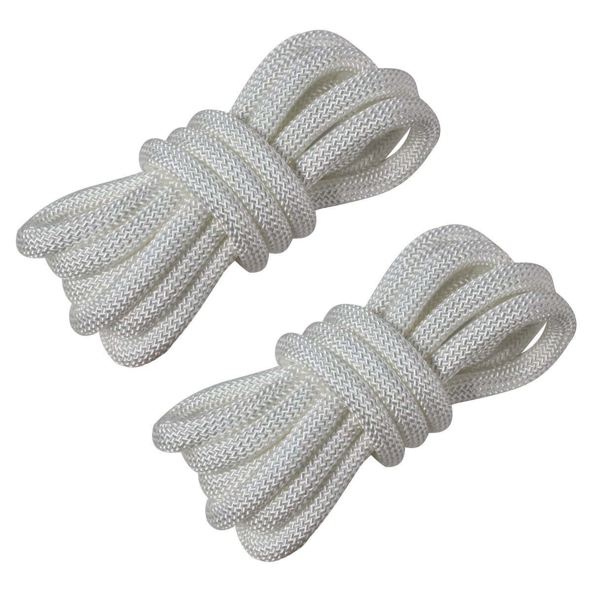 【送料無(wú)料】24打 14mm 5ｍ 2本セット 計(jì)10m 系留ロープ フェンダーロープ ダブルブレイド 白/ホワイト マリン ロープ 船 系船 14ミリ
