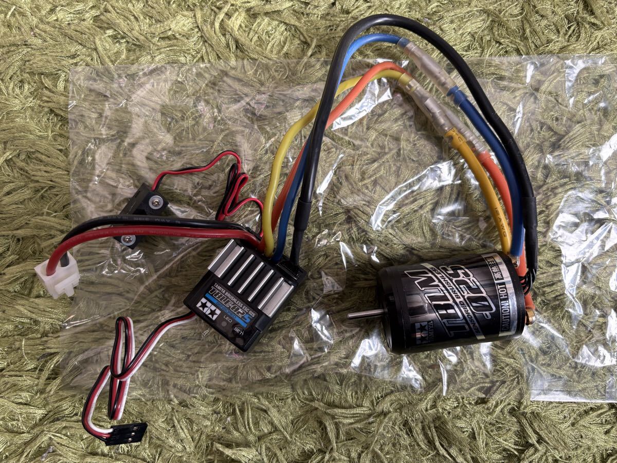ラジコン　RC ブラシレスアンプ　TBLE-02S ブラシレスモーター　TBLM-02S 15.5T タミヤ　TAMIYA 田宮_画像1