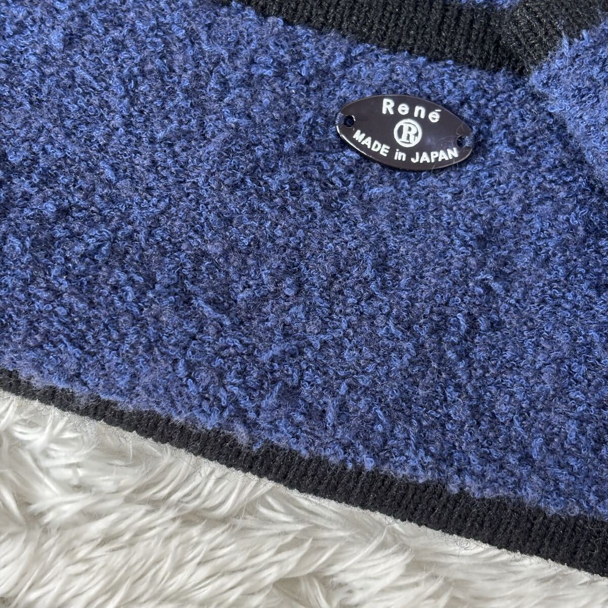23年　Rene ルネ　ウールカーディガン　ロゴプレート　6332470_画像7
