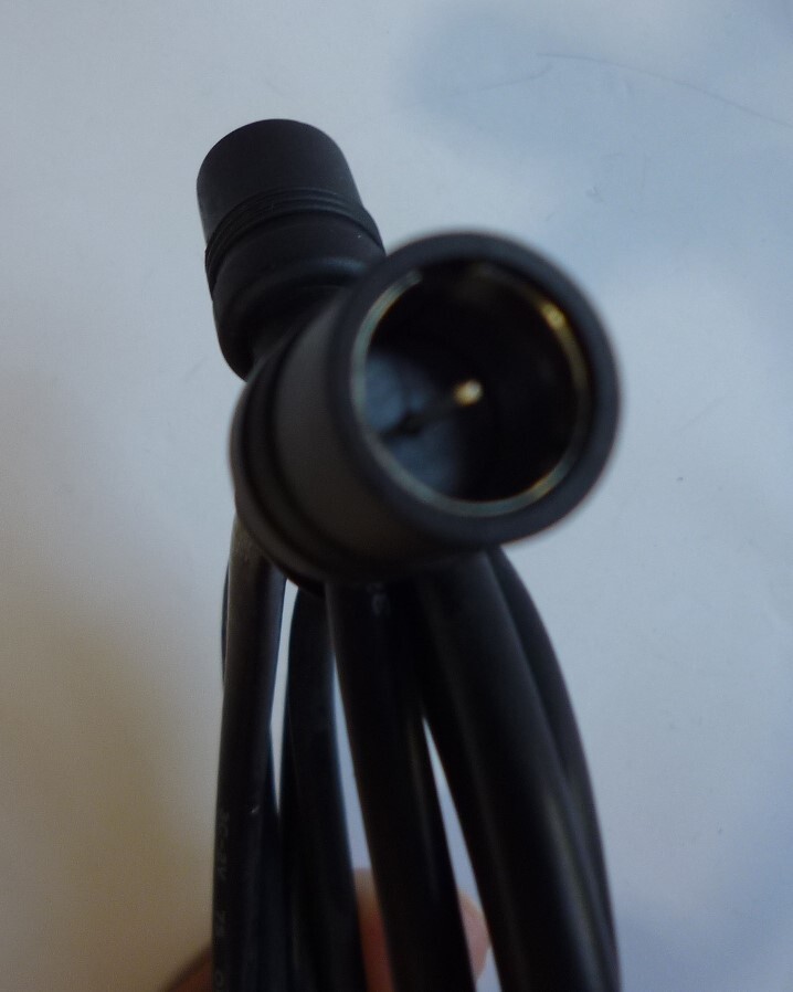 未使用 同軸ケーブル 1m アンテナケーブル F型コネクタ 差込式 F型接栓 プッシュ式 黒 ブラック アンテナ線 テレビ受信 75Ω コネクター _画像4