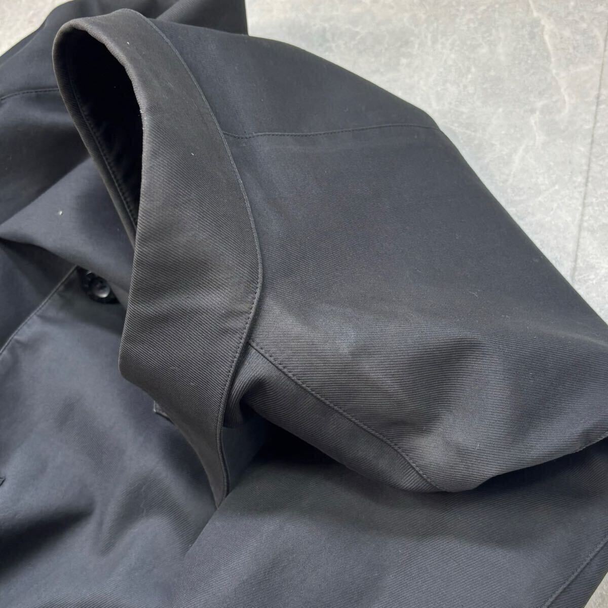 BURBERRY BLACK LABEL バーバリーブラックレーベル ステンカラーコート トレンチコート モノグラム ブラック 黒 メンズ Mサイズ_画像8