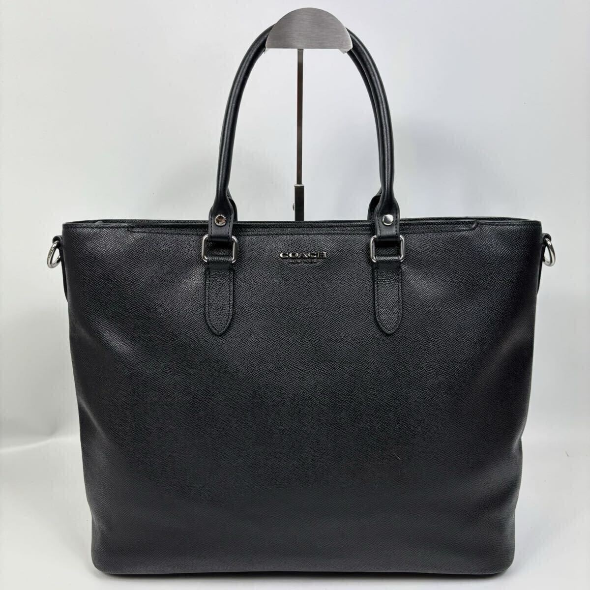 現行美品◎ COACH コーチ ベケット C2842 ビジネスバッグ トートバッグ 2way ショルダーバッグ ブラック 黒 サフィアーノレザー_画像2