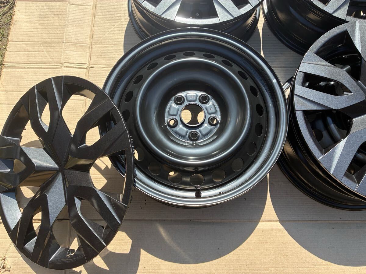 新車外し トヨタ 新型 60系 プリウス 純正 スチールホイール4本セット 17インチ6.5J+40 114.3-5H 熊本(送料安い) C-HR スタッドレス用に_画像3