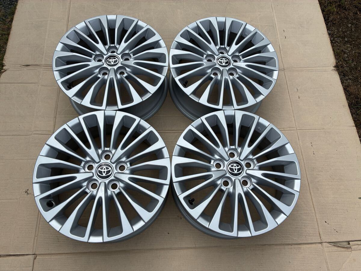 新車外し トヨタ 新型 40系 アルファード 純正 オプション 4本セット 17インチ6.5J+40 120-5H 熊本から ヴェルファイア スタッドレス用に_画像1
