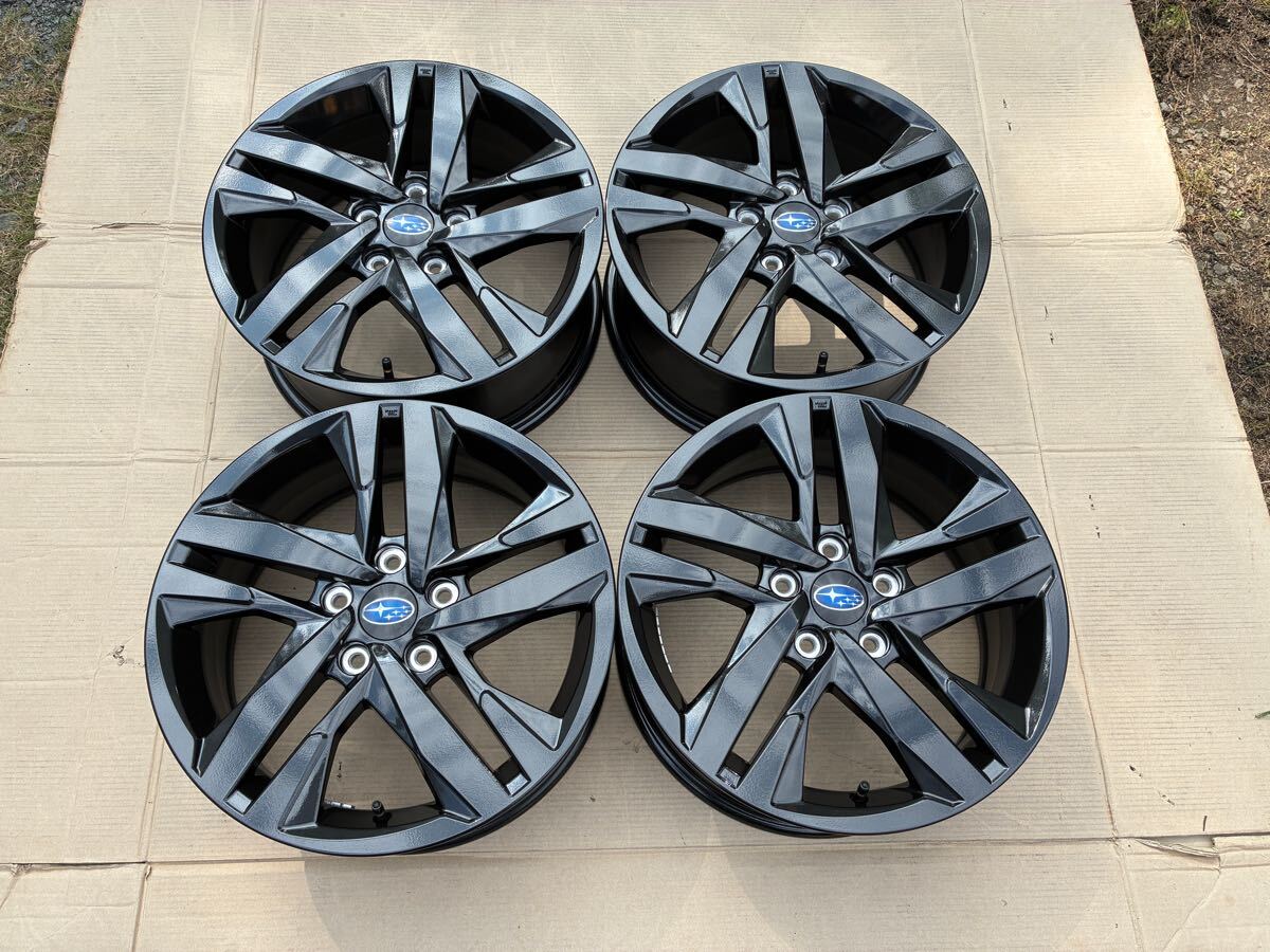 新車外し 現行 エンケイ製 スバル インプレッサ ST-G 純正ホイール4本セット 17インチ7J+55 114.3-5H 熊本(送料安い) スタッドレス用_画像1