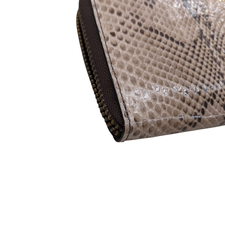 22 美品 J&M DAVIDSON ジェイアンドエムデヴィッドソン スモールジップ パイソンウォレット _画像7