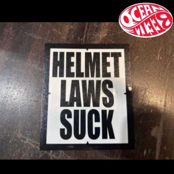 【OCEAN BEETLE】オーシャンビートル HELMET LAWS SUCK ステッカー 抜き型ステッカー BLACK / バイカー バイク乗り Sticker Helmet Custom_画像2