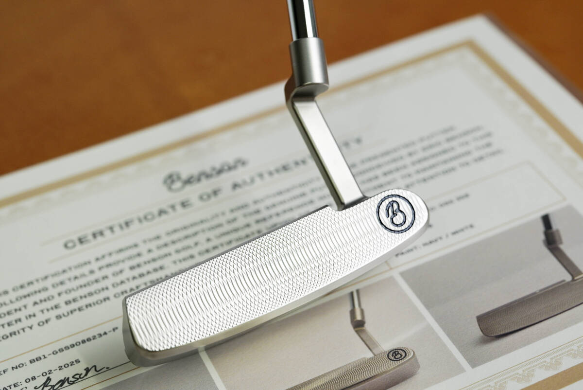 新品未使用 Benson ホットヘッドTOUR GSS シルバー COA有り ジャーマンステンレス 海外直輸入ガレージパター 34インチ_画像4