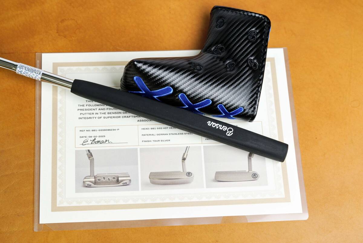 新品未使用 Benson ホットヘッドTOUR GSS シルバー COA有り ジャーマンステンレス 海外直輸入ガレージパター 34インチ_画像7
