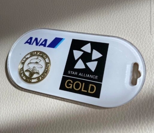 【非売品】新品未使用 ANA STAR ALLIANS GOLDフライトタグAIRWAYSマーク入り プラスチック製タグ_画像2