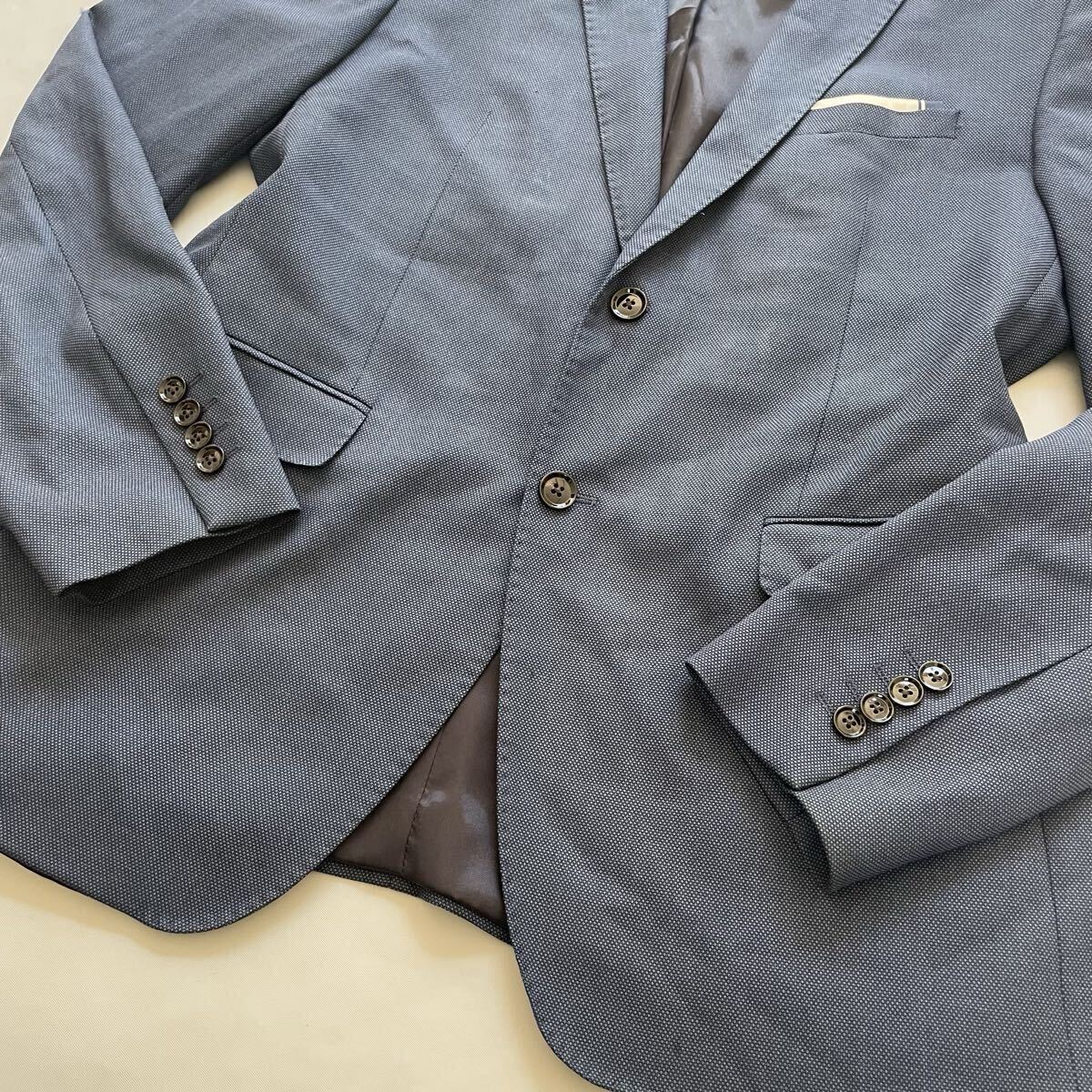 超希少3XL！ザラマン【お洒落の極み】ZARA MAN テーラードジャケット ネイビー 2B 総裏地 着心地◎ 高級感 54(4L相当)_画像4