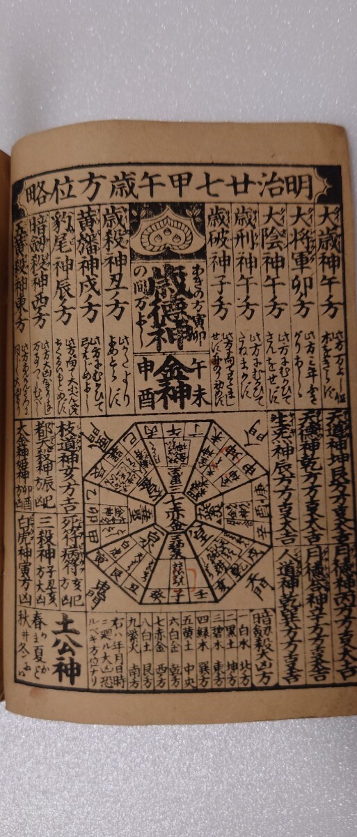 【明治／北辰舎藏版】九星方位之図・歳方略位図収録／姓名判断・気学・寿算古書／明真堂編輯_画像2