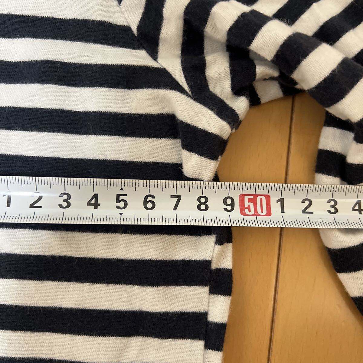 無印良品 ボーダー 長袖TシャツLサイズ_画像3