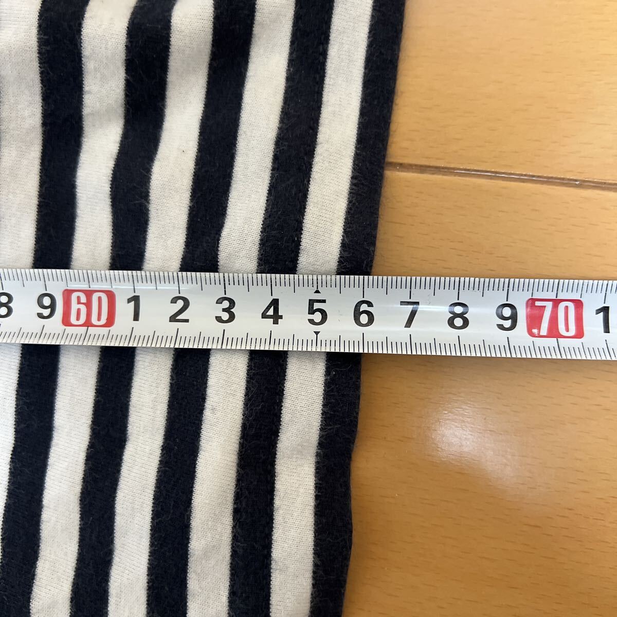 無印良品 ボーダー 長袖TシャツLサイズ_画像4