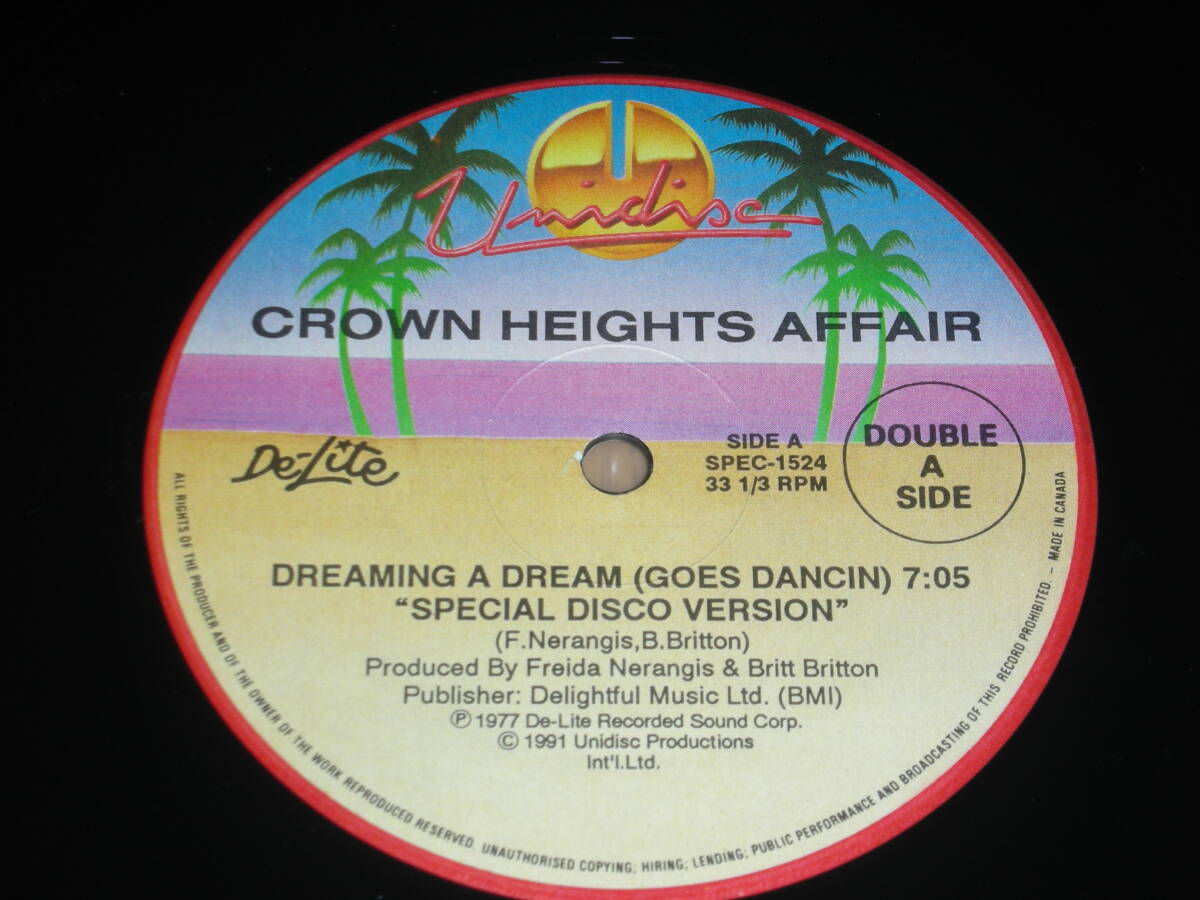 12インチ◆CROWN HEIGHTS AFFAIR DANCIN' DREAMING A DREAM SPECIAL DISCO VERSION_画像1