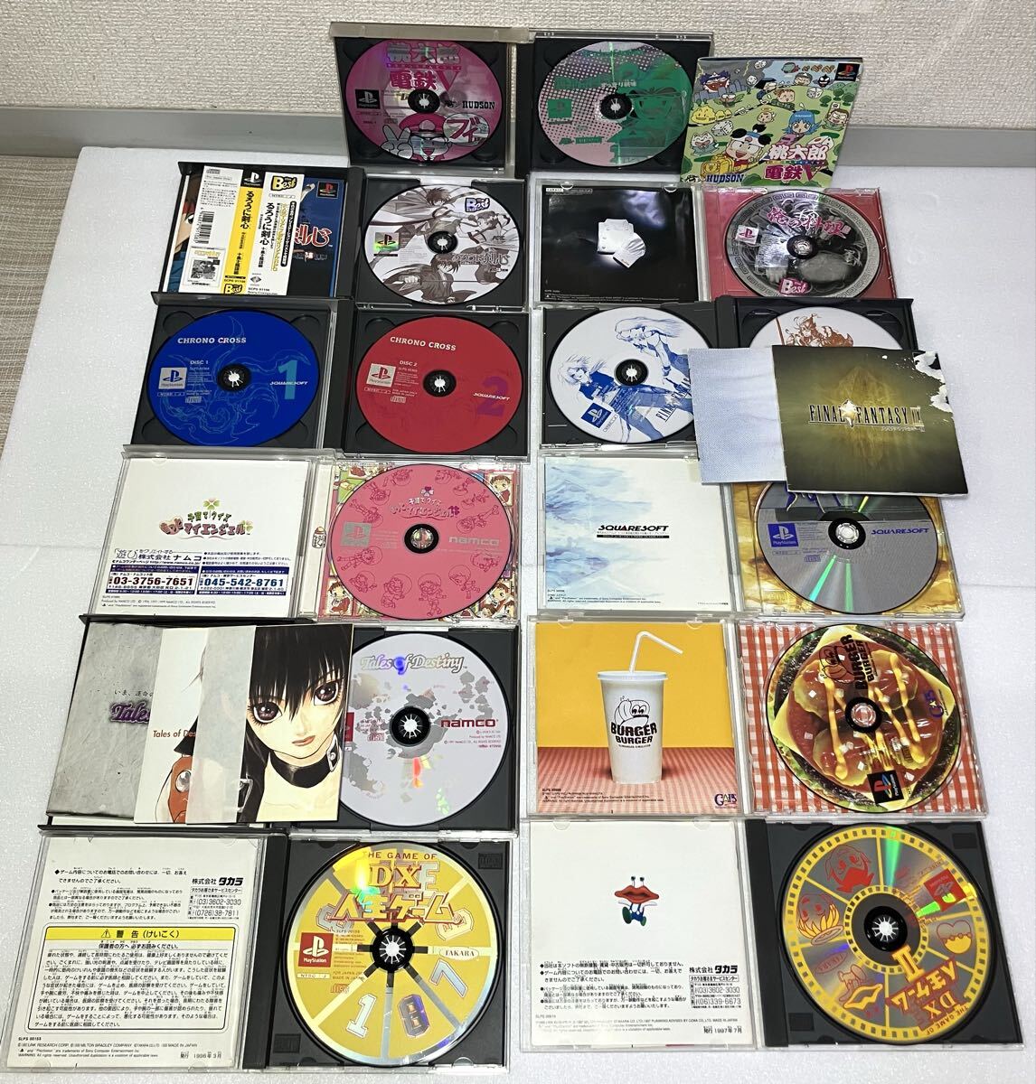 KGNY5799 SONY ソニー PlayStation PS1 プレイステーション SCPH-7500 コントローラー メモリーカード ソフト まとめ ジャンク 現状品_画像7