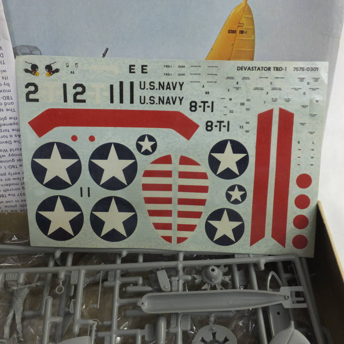 ジャンク！パーツ外れ多数！１/48・モノグラム・NO.7575・アメリカ・“デバステイター”・TBD-1 ！_画像8