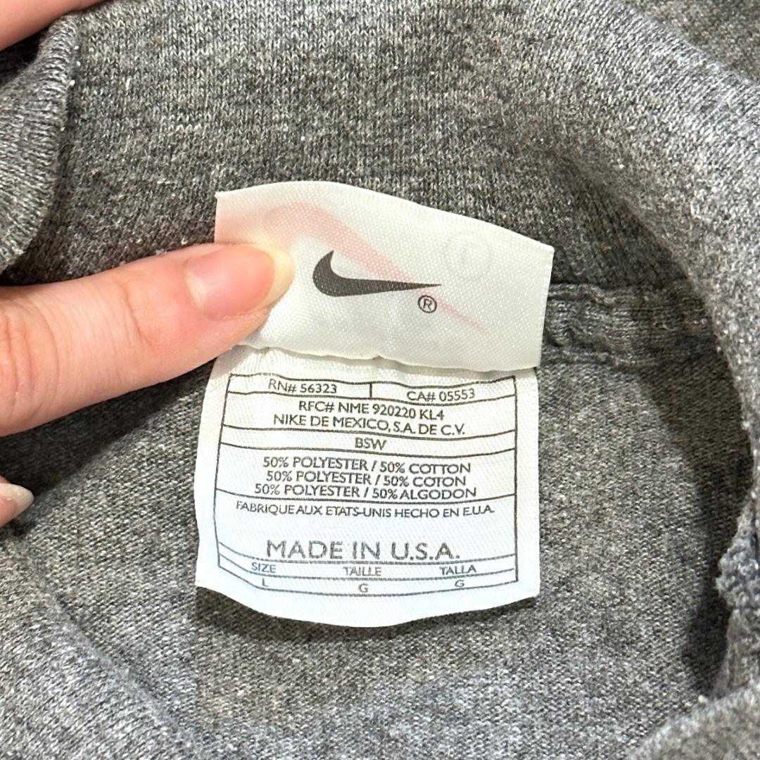 Nike made in USA グレー ハイネック 長袖 Lsize HR036_画像7