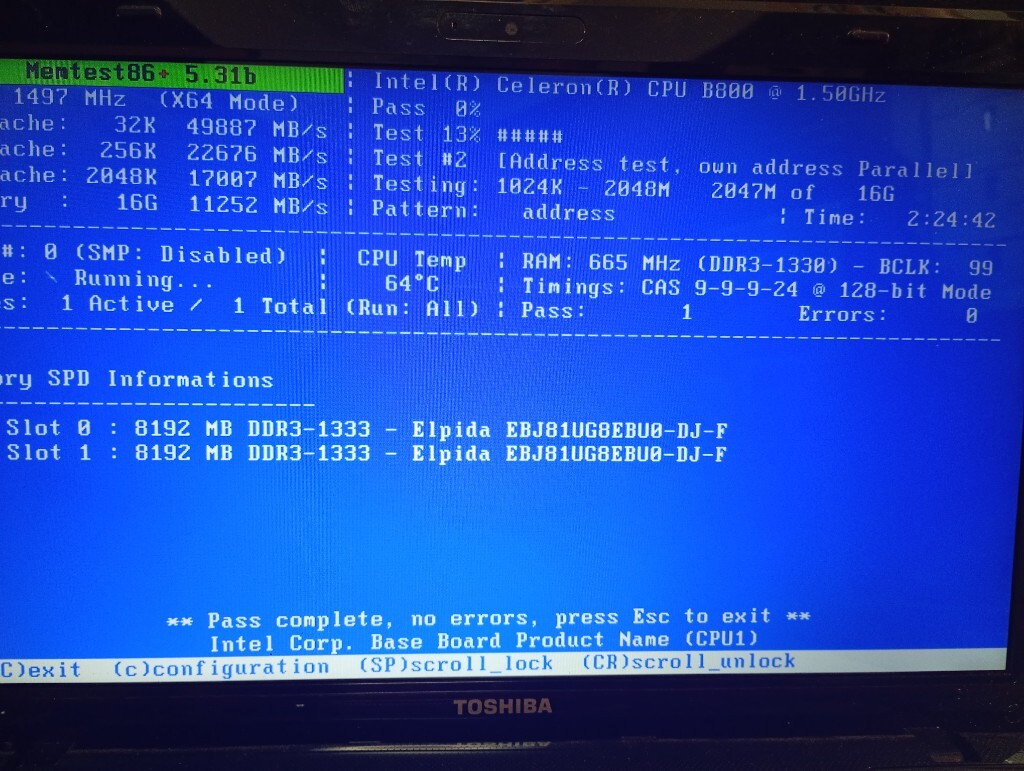 Ⅰd 【1333低電圧】 ■ 合計16GB（8GB×2枚) ■ PC3L-10600s ／Panasonic KBAX08G ＋ Panasonic KBAX08G_画像8