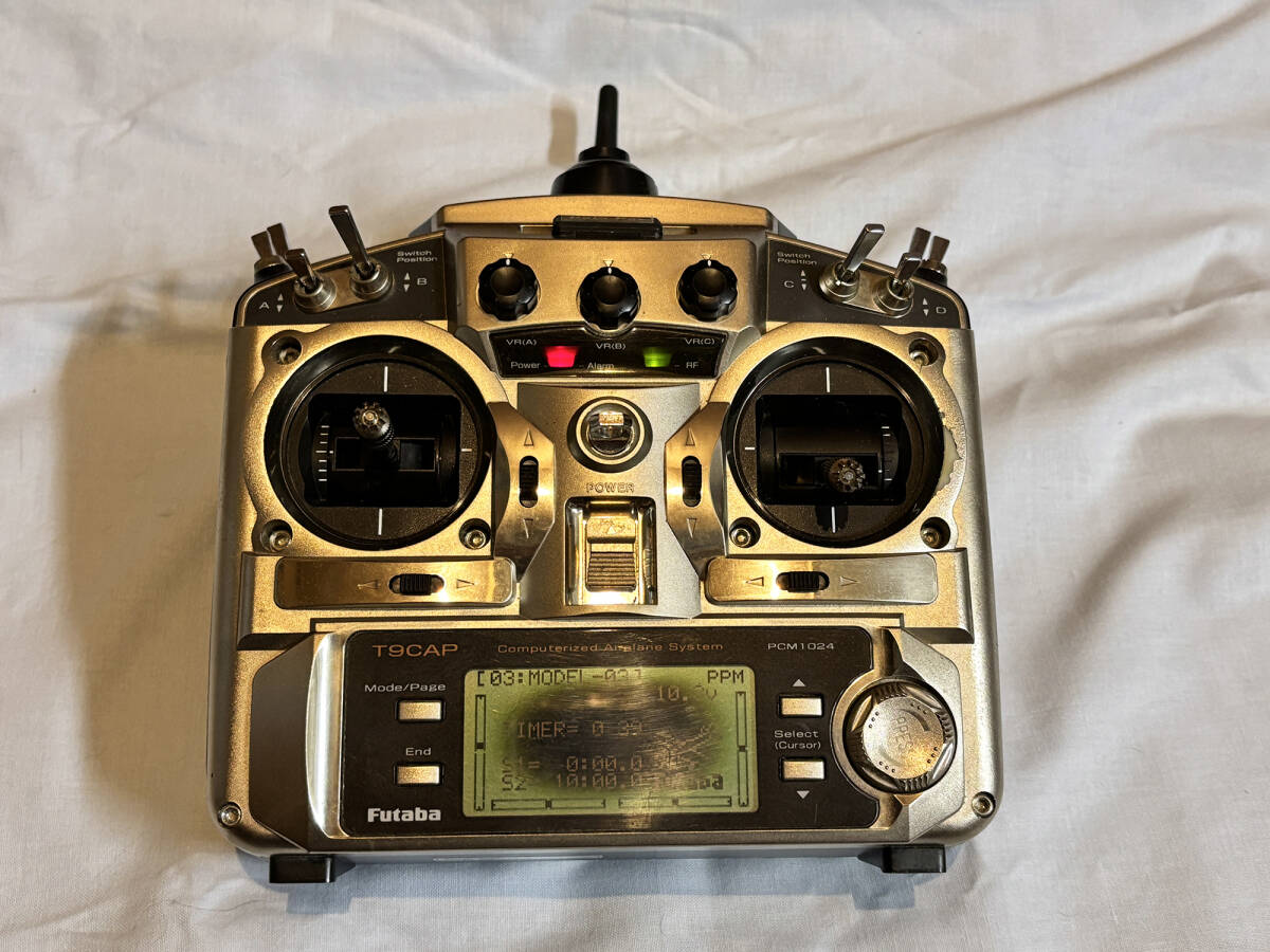 FUTABA 空用プロポ T9CAP(液晶難あり)FASST2.4Ghzモジュール(TM-8)付き 動作品_画像1