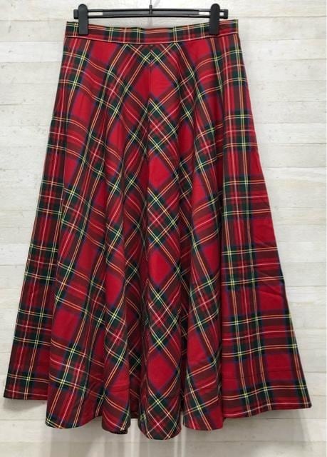 新品☆LL♪赤チェックのマキシ丈スカート＆可愛い白ブラウス♪☆Q461_画像6